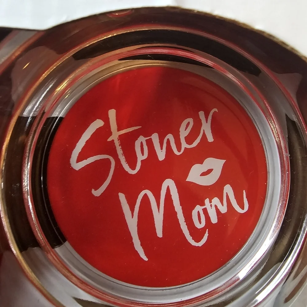Red Stoner Mom Ashtray & Stash Jar Set